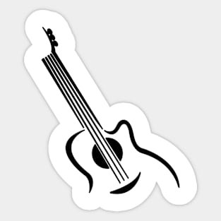 Guitar logo T-shirt Sticker